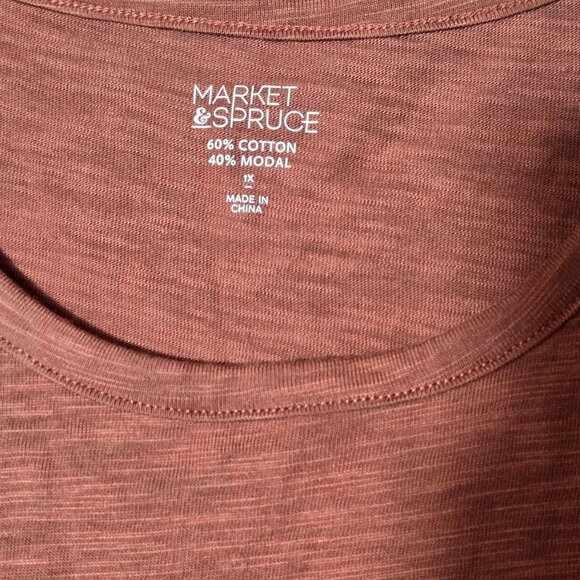 Market & Spruce Rayann Sleeveless Midi Dress Burnt Orange Size 1X NWT - Picture 3 of 4